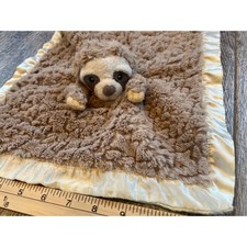 Baby Security Blanket Sloth Plush Satin Trim Lovey Toy 12" Mary Meyer Unisex