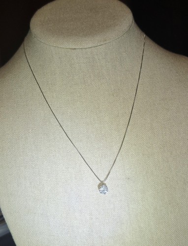 GORGEOUS PLATINUM 900 NATURAL EARTH MINED .90ct DIAMOND SOLITAIRE NECKLACE $3200