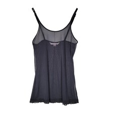Y2K Victoria's Secret Chemise Women Small Black Sheer Mesh Lace Trim