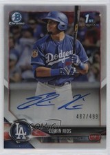2018 Bowman Chrome Prospect Auto Refractor 487/499 Edwin Rios #BCPA-ER Auto 1q5