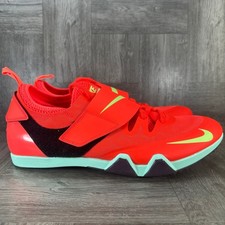 Nike Zoom HJ Elite Mens 11 Bright Crimson Volt High Jump Spikes NEW 806561-602