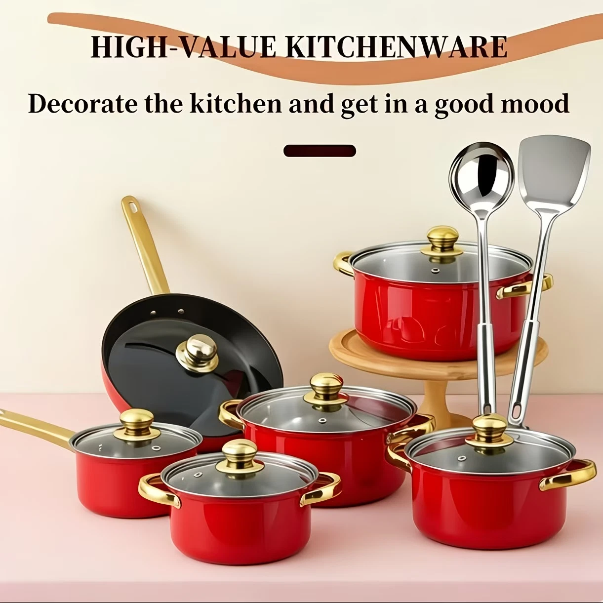Non-Stick Stainless Steel Cookware (6 Pots + 6 Glass Lids).
Opens in a new window or tab
