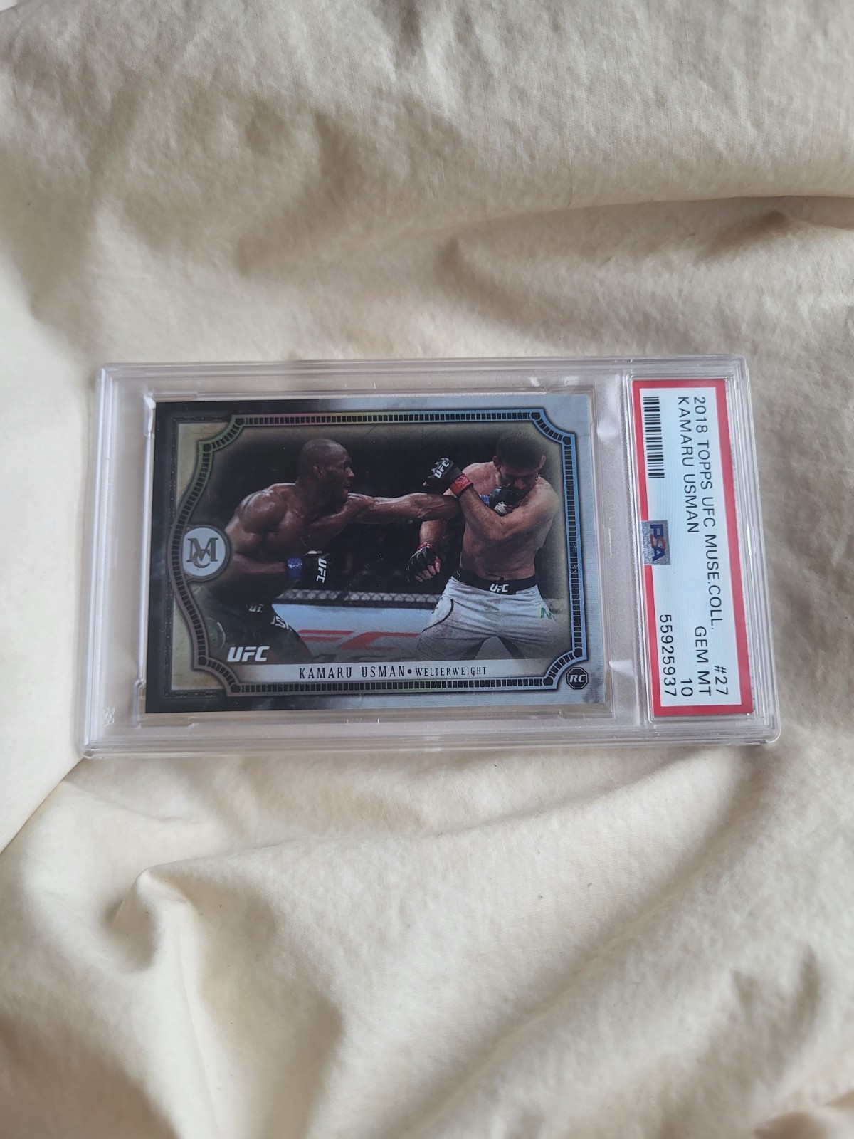 2018 Topps UFC Museum Kamaru Usman Rookie Card PSA 10 RC