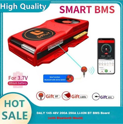 DALY  14S 48V 200A 250A Li-ION BT BMS Battery Board Common Port with Balance SDE