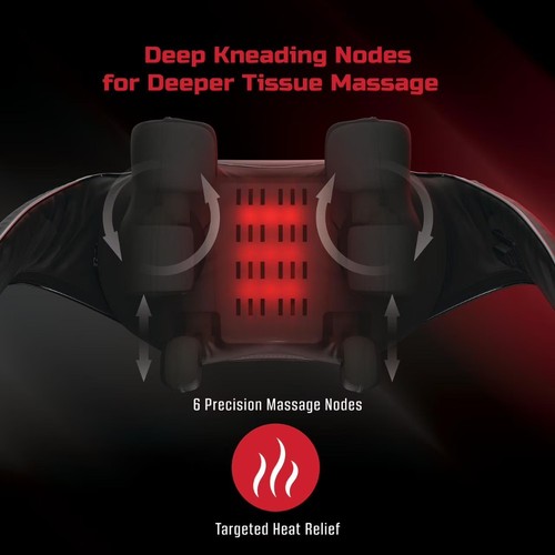  Shiatsu Pro Shiatsu Back and Neck Massager, Cordless Heated Neck and Shoulder  - Picture 2 of 6