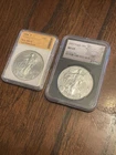 1996 Silver Eagle MS70 and 2020 MS69 American Silver Eagle