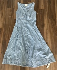 NEW REFORMATION Sebastien Denim Midi Dress Size - 6