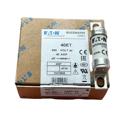 FOR BUSSMANN 40ET Fuse AC Type T BS88 British Style 40A 690V