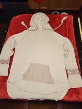 Womens Size Small Hooded Pullover Lt Wt Long Sleeve Shirt 93