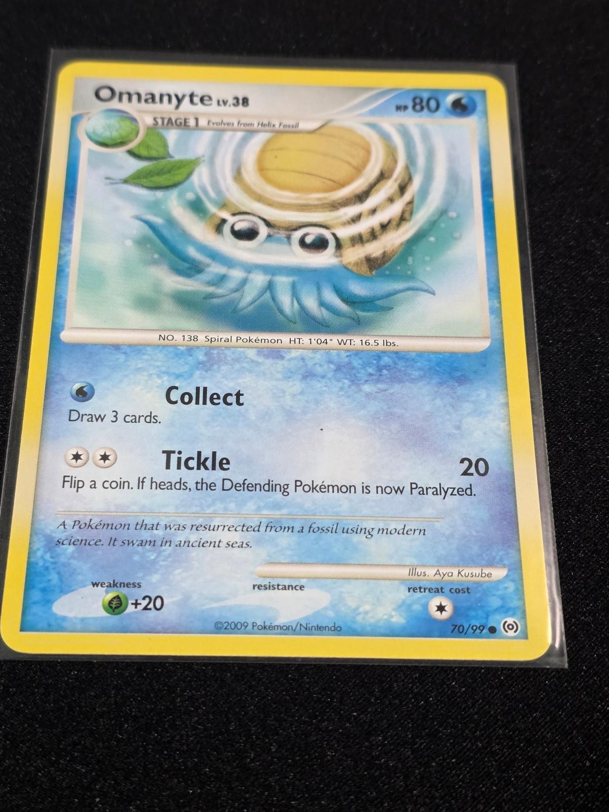 OMANYTE 70/99 Common Arceus Pokemon Lightly Played