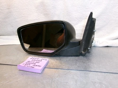 08 09 10 11 12 Honda Accord 4 Door Left Door Mirror OEM Gray Power 5 Wire Plug