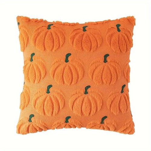 Copricuscino Zucca Morbido Comodo Ricamo Chiusura Cerniera per Divano Letto - Foto 26 di 27