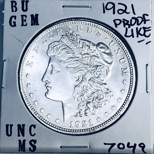 1921 BU GEM MORGAN SILVER DOLLAR UNC MS+++ U.S. MINT RARE COIN 7049