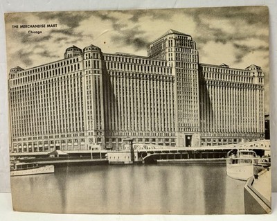Vintage Jumbo Postcard World's Largest Building Merchandise Mart Chicago IL 9x7