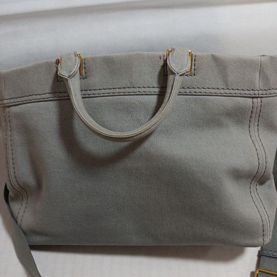 PRADA Gray Canvas Shoulder Bag thumbnail 4