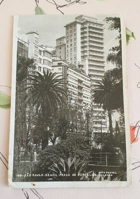 Jahrgang Postfoto POSTAL PHOTO  48-SÃO PAULO-BRAZIL-PRAÇA DA REPUBLICA COLOMBO