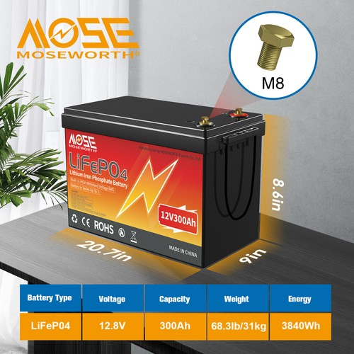 12V 24V 100AH 200AH 300AH LiFePO4 Lithium Battery Deep Cycle for Off-grid RV - Picture 20 of 38