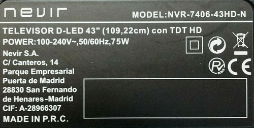 KIT 3 TIRAS DE LED JS-LB-D-JP3235-071DBAD PARA NEVIR NVR-7406-43HD-N - Bild 6 von 6