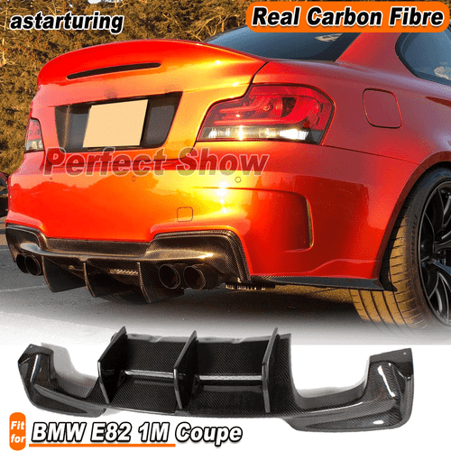 Fit For BMW E82 1M Coupe 2011-2019 REAL Carbon Rear Bumper Diffuser Lip Spoiler  - Bild 1 von 13