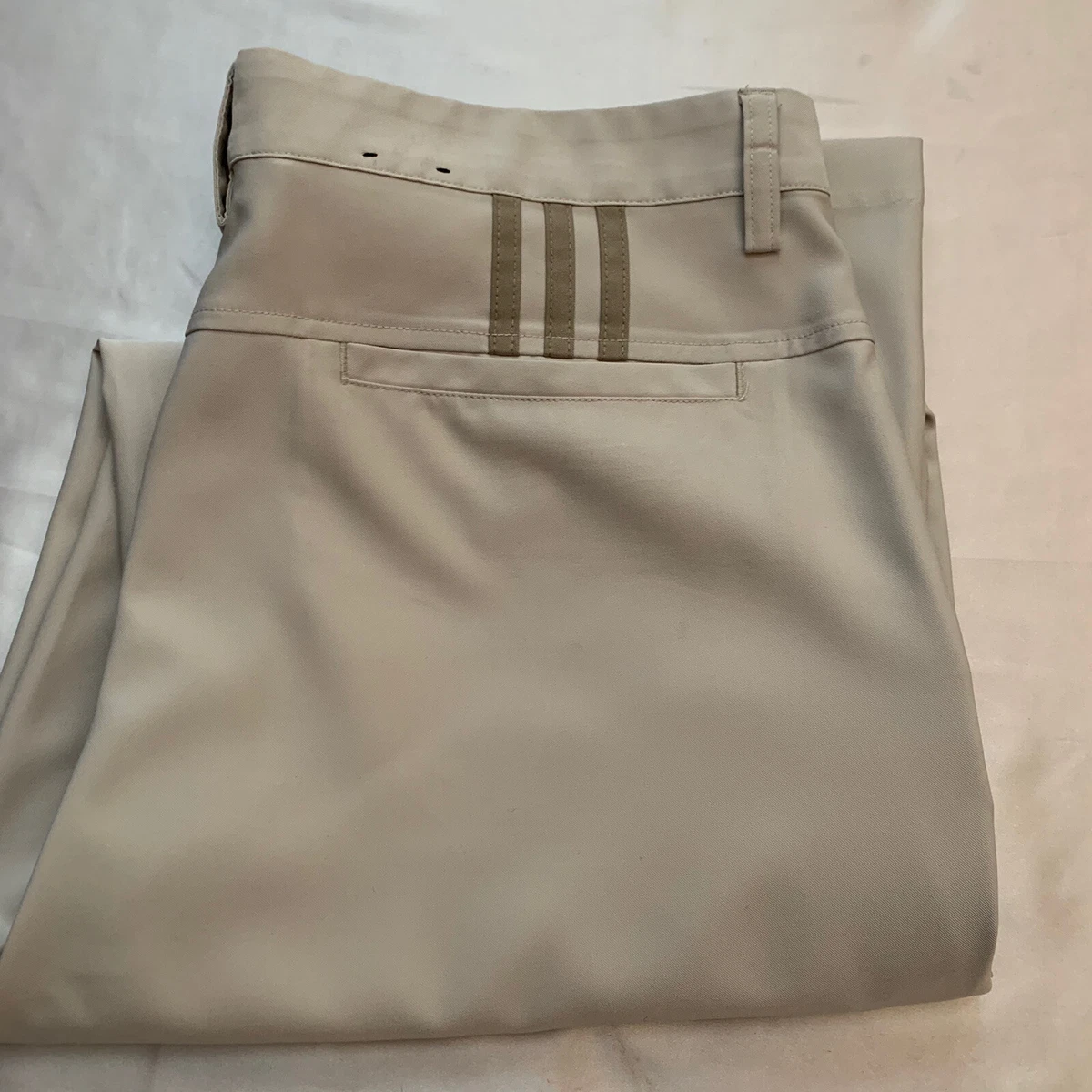 Adidas Golf Pants Mens 36x33 3 Stripe Flat Front AE7005 Khaki New NWOT+D  👀🔥 | eBay