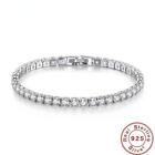 925 Sterling Silver Wedding Jewelry Real Moissanite Tennis Bracelet for Women