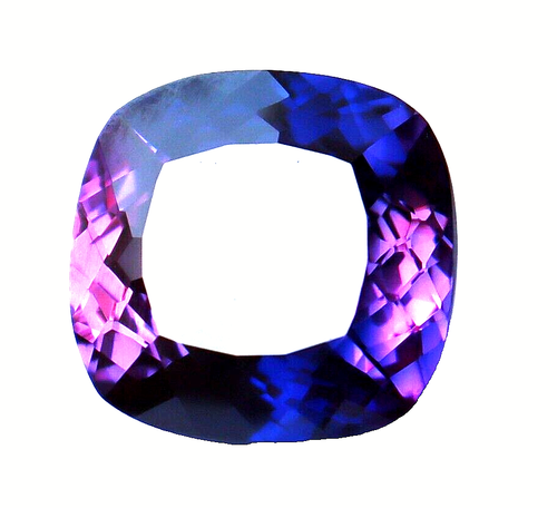 24.75 Ct Natural Purple & Blue Sapphire Cushion Cut Loose Gemstone Certified - Picture 6 of 9