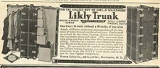 1907 Likly Trunk Antique Print Ad Wardrobe Portable Closet Baggage Luggage Belts