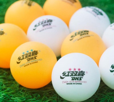 20 x DHS 3Star D40+ Table Tennis Ball, 2017 CELL-FREE-DUAL, GENUINE, NEW US
