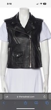 Maje Leather Biker Vest Size 38