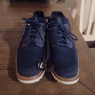 george men's knit dress shoe George Men's Hibryd Navy Blue Dress Shoes Knit Oxford Size 7 ½
