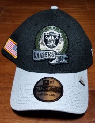 LAS VEGAS RAIDERS New Era 39THIRTY 2022 SALUTE to SERVICE Hat Flex Fit M/L 