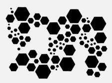 Hexagon Honeycomb Decal Sticker Window VINYL DECAL STICKER Car Laptop