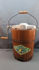 Vtg 2 Qt White Mountain Triple Motion Manual Handcrank Ice Cream Freezer Machine