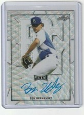 2019 BEN HERNANDEZ LEAF METAL PERFECT GAME ALL AMERICAN SILVER WAVE AUTO #9/12