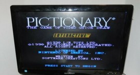 Vintage Nintendo Pictionary Video Game NES Cartridge VHTF LJN