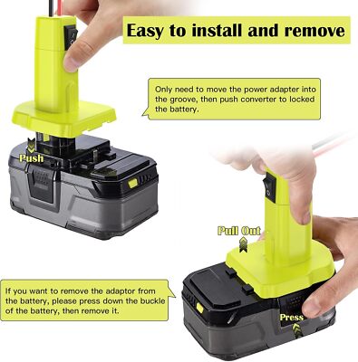 Saws - For RYOBI 18V Lithium Battery Battery Switch Button Adapter Converter With Fuses Specifications 12v Saws - For RYOBI 18V Lithium Battery Battery Switch Button Adapter Converter With Fuses Specifications 12v