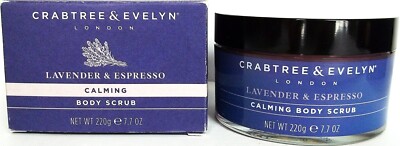 Crabtree & Evelyn LAVENDENDER & ESPRESSO Body Scrub, 7.7 oz/220 g, NEW in Box.