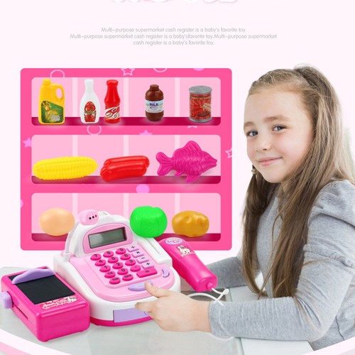 Juego de regalo de juguete caja registradora para niños supermercado hasta niñas tienda juego de rol regalos - Imagen 3 de 9