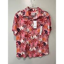 Goodfellow & Co Mens Button Shirt Pink Floral Medium NWT