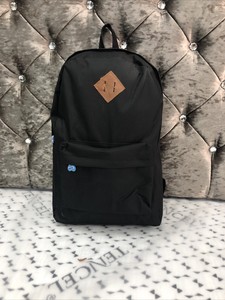 plain black backpack