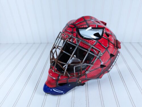 ITECH Spiderman Marvel Licensed NHL Ice Hockey Goalie Helmet Mask Senior