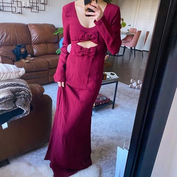 Staud pink sales and red dress