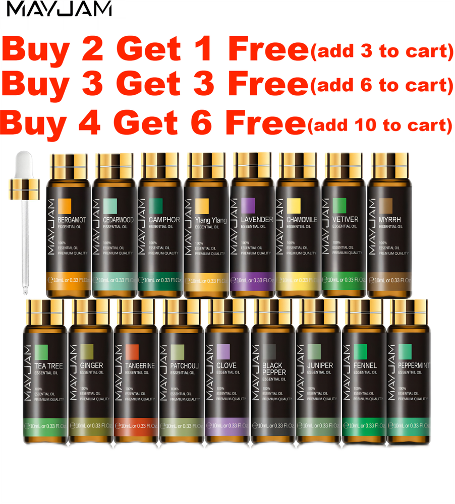 MAYJAM 10ml Essential Oils Fragrance 100% Pure Natural for Diffuser Aromatherapy