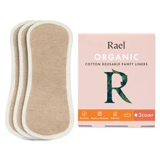 Rael Organic Cotton Reusable Cloth Pantyliners (3 Count)