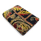 Vintage Kantha Quilt Indian Handmade Cotton Counterpane Blanket Throw