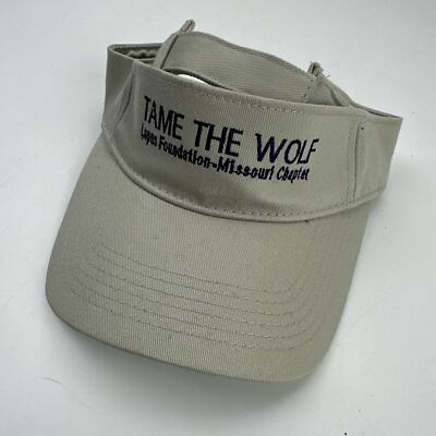 Tame The Wolf Lupus Foundation Missouri Chapter Visor Cap Hat Adjustable