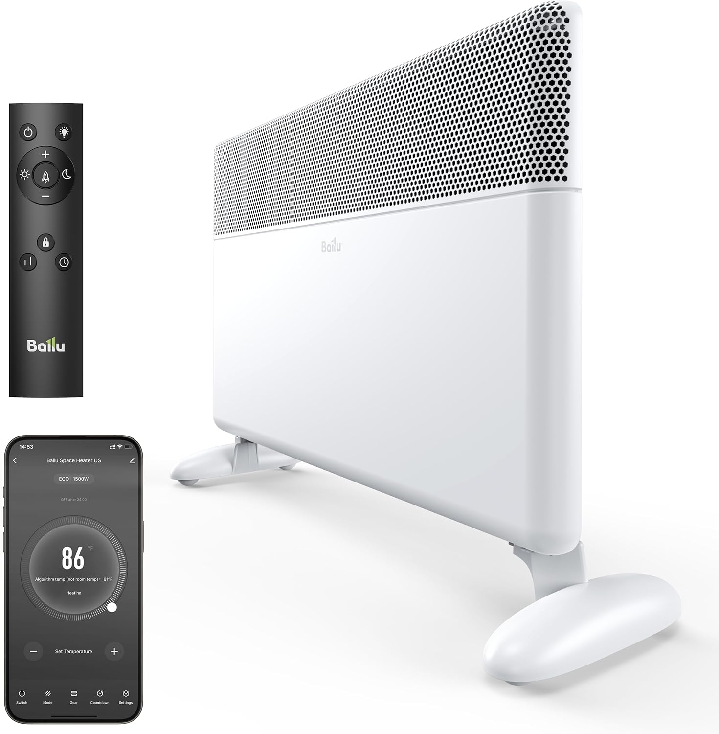 Convection Panel Space Heater,1500W Whole Room Heater for Indoor Use Large Room