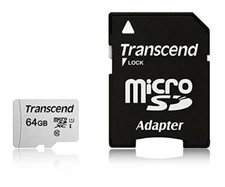 Transcend 64GB 300S UHS-I microSDXC Memory Card with SD Adapter