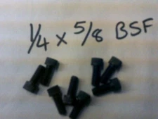 1/4" X 5/8" BSF CAP HEAD SOCKET / ALLEN SCREWS  UNBRAKO   X 8