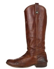 Womens FRYE 218237 brown leather tall pull on...